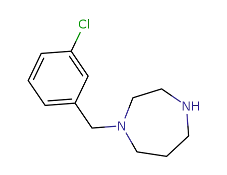 Molecular Structure of 686260-62-8 (1-(3-Chlorobenzyl)hoMopiperazine, 95%)