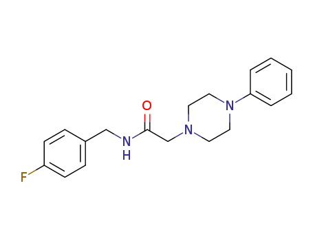 Molecular Structure of 882749-05-5 (N-(4-FLUOROBENZYL)-2-(4-PHENYLPIPERAZINO)ACETAMIDE)