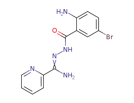 Molecular Structure of 54754-53-9 (N-(2-Amino-5-brombenzoyl)-2-pyridylamidrazone)