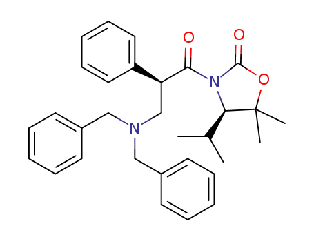 (4R)-3-[(2R)-2-phenyl-3-(N,N-dibenzylamino)propanoyl]-4-isopropyl-5,5-dimethyloxazolidin-2-one