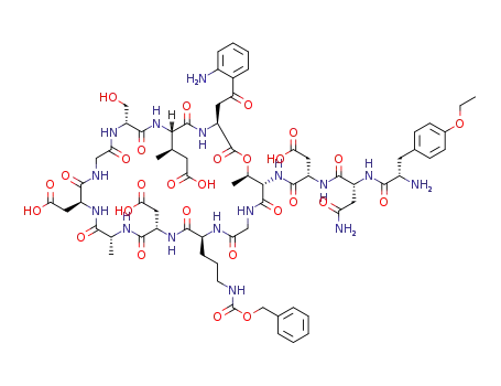 C<sub>70</sub>H<sub>92</sub>N<sub>16</sub>O<sub>28</sub>