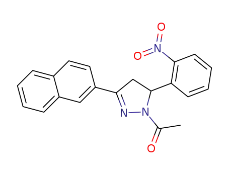 1-[4,5-dihydro-3-(naphth-2-yl)-5-(2-nitrophenyl)-1H-pyrazol-1-yl]ethanone