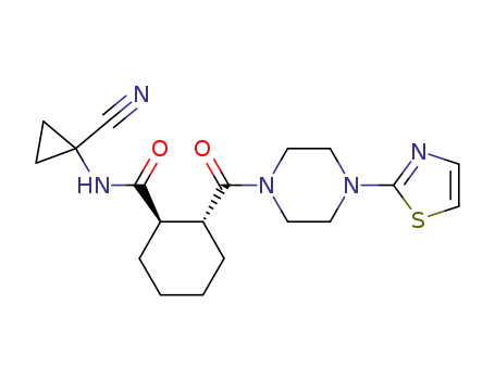 (1R,2R)-N-(1-cyanocyclopropyl)-2-{[4-(1,3-thiazol-2-yl)piperazin-1-yl]carbonyl}cyclohexanecarboxamide