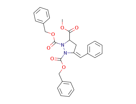 1,2-dibenzyl 3-methyl (5Z)-5-benzylidenepyrazolidine-1,2,3-tricarboxylate