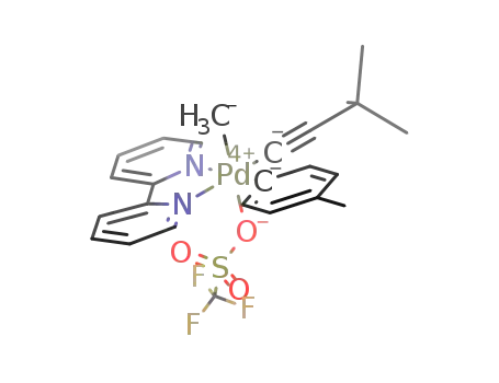 Pd(triflate )Me(p-tolyl)(C≡CBu<sup>t</sup>)(2,2′-bipyridine)