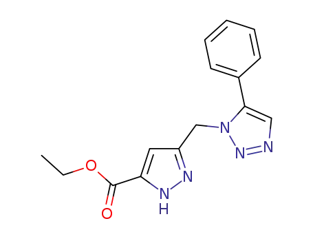 1-[1H-pyrazole-3-yl-5-carboxyethyl ester]-methyl-5-phenyl-1,2,3-triazole