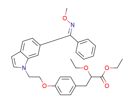 ethyl 2-ethoxy-3-{4-[2-(6-{[Z-methoxyimino]phenylmethyl}indol-1-yl)ethoxy]phenyl}propionate