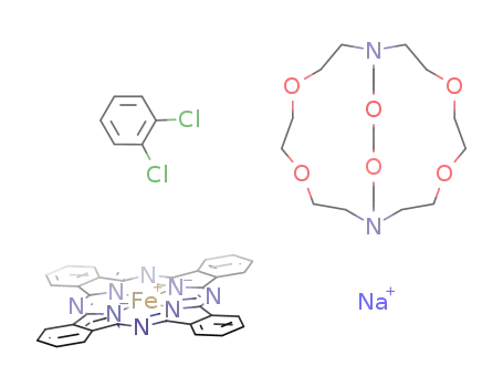 Molecular Structure of 1412901-21-3 ([iron(I) phthalocyanine]<sup>-</sup>(cryptand[2,2,2])*(Na+)(o-dichlorobenzene))