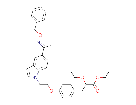 ethyl 2-ethoxy-3-{4-[2-(5-{1-[E-benzyloxyimino]ethyl}indol-1-yl)ethoxy]phenyl}propionate