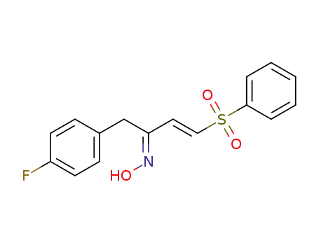 (2E,3E)-1-(4-fluorophenyl)-4-(phenylsulfonyl)but-3-en-2-one oxime