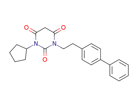 1-(2-([1,1'-biphenyl]-4-yl)ethyl)-3-cyclopentylpyrimidine-2,4,6(1H,3H,5H)-trione