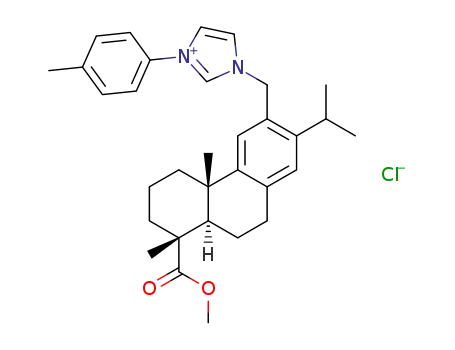 1-(4-methylphenyl)-3-[((4bS,8R,8aR)-2-isopropyl-8-(methoxycarbonyl)-4b,8-dimethyl-4b,5,6,7,8,8a,9,10-octahydrophenanthren-3-yl)methyl]-3H-imidazol-1-ium chloride