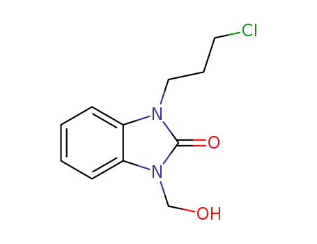 Molecular Structure of 1352949-10-0 (1-(3-chloropropyl)-3-(hydroxymethyl)-1H-benzo[d]imidazol-2(3H)-one)