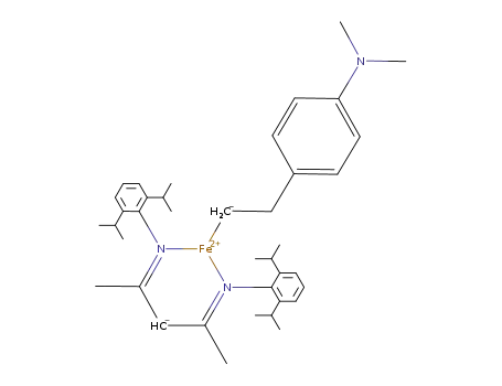 (2,4-bis(2,6-diisopropylphenylimino)pent-3-yl)FeCH<sub>2</sub>CH<sub>2</sub>C<sub>6</sub>H<sub>4</sub>-p-NMe<sub>2</sub>