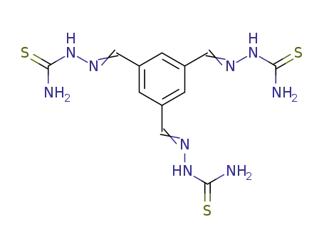 Molecular Structure of 67002-24-8 (2,2′,2″-(benzene-1,3,5-triyltris(methanylylidene))tris(hydrazinecarbothioamide))