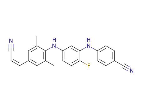 4-{5-[4-(2-cyanovinyl)-2,6-dimethylphenyl]amino}-2-fluorophenylaminobenzonitrile