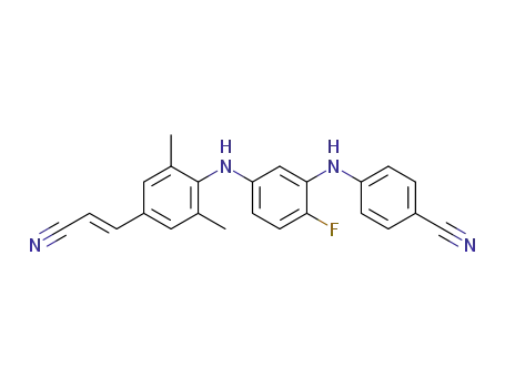 4-{5-[4-(2-cyanovinyl)-2,6-dimethylphenyl]amino}-2-fluorophenylaminobenzonitrile