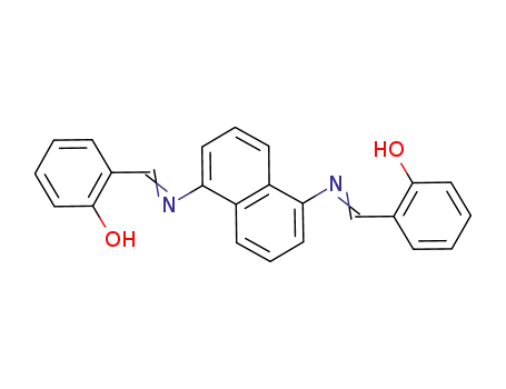 Molecular Structure of 85642-07-5 (Phenol,2,2'-[1,5-naphthalenediylbis(nitrilomethylidyne)]bis- (9CI))
