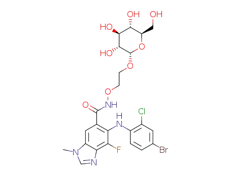 6-(4-bromo-2-chloroanilino)-7-fluoro-N-[2-(α-D-glucopyranosyloxy)ethoxy]-3-methylbenzimidazole-5-carboxamide