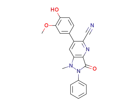 6-(4-hydroxy-3-methoxyphenyl)-1-methyl-3-oxo-2-phenyl-2,3-dihydro-1H-pyrazolo[4,3-b]pyridine-5-carbonitrile