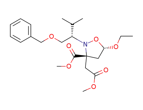 methyl 2-((S)-1-(benzyloxy)-3-methylbutan-2-yl)-5-ethoxy-3-(2-methoxy-2-oxoethyl)isoxazolidine-3-carboxylate