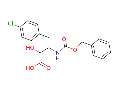 Molecular Structure of 62023-38-5 (Benzenebutanoic acid,
4-chloro-a-hydroxy-b-[[(phenylmethoxy)carbonyl]amino]-)