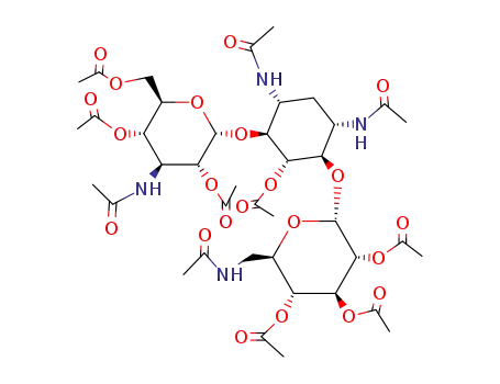 Molecular Structure of 144727-29-7 (tetra-N-hepta-O-acetylkanamycin A)