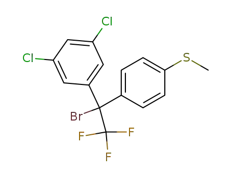 1-[1-Bromo-2,2,2-trifluoro-1-(4-methylsulfanyl-phenyl)-ethyl]-3,5-dichloro-benzene