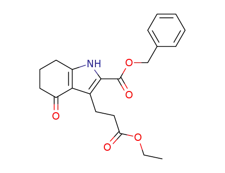 3-(2-ethoxycarbonyl-ethyl)-4-oxo-4,5,6,7-tetrahydro-1<i>H</i>-indole-2-carboxylic acid benzyl ester