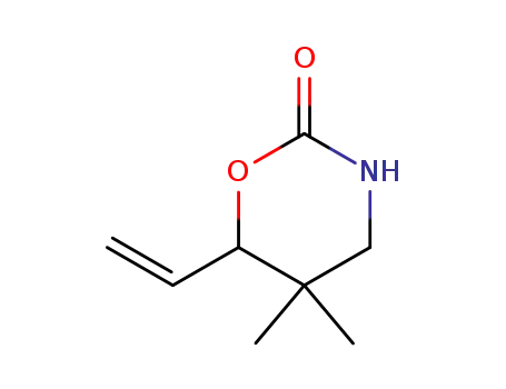 Molecular Structure of 139669-69-5 (2H-1,3-Oxazin-2-one, 6-ethenyltetrahydro-5,5-dimethyl-)