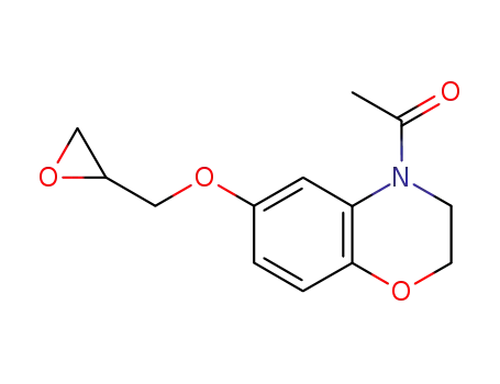 Molecular Structure of 1025874-53-6 (1-(6-oxiranylmethoxy-2,3-dihydro-benzo[1,4]oxazin-4-yl)-ethanone)