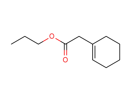 Molecular Structure of 65792-53-2 (1-Cyclohexene-1-acetic acid, propyl ester)