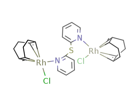 Molecular Structure of 134067-03-1 (C<sub>26</sub>H<sub>32</sub>Cl<sub>2</sub>N<sub>2</sub>Rh<sub>2</sub>S)