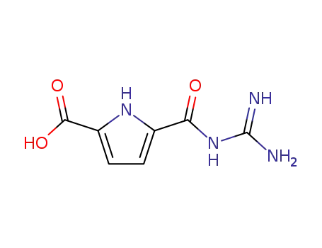 Molecular Structure of 229183-35-1 (1H-Pyrrole-2-carboxylic acid, 5-[[(aminoiminomethyl)amino]carbonyl]-)