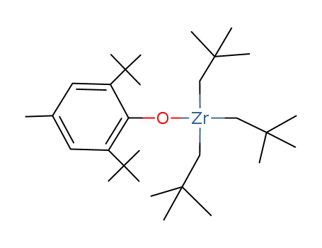 Molecular Structure of 151898-14-5 (Zr(CH<sub>2</sub>C(CH<sub>3</sub>)3)3(OC<sub>6</sub>H<sub>2</sub>(CH<sub>3</sub>)(C(CH<sub>3</sub>)3)2))