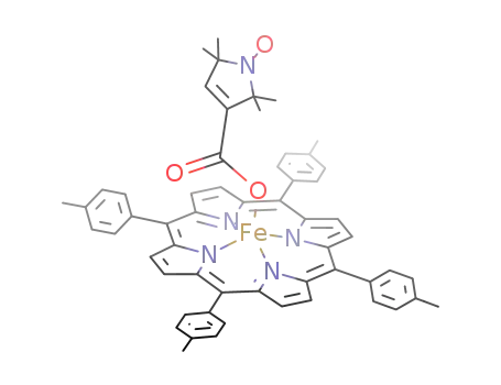 Molecular Structure of 106928-82-9 (iron(III) 5,10,15,20-tetra-p-tolylporphyrin 2,2,5,5-tetramethyl-1-oxypyrroline-3-carboxylate)
