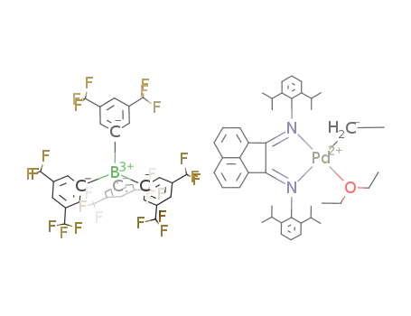 [(2,6-(CH(CH<sub>3</sub>)2)2C<sub>6</sub>H<sub>3</sub>N)2C<sub>12</sub>H<sub>6</sub>)Pd(CH<sub>2</sub>CH<sub>3</sub>)(O(C<sub>2</sub>H<sub>5</sub>)2][B(3,5-(CF<sub>3</sub>)2C<sub>6</sub>H<sub>3</sub>)4]