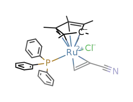 ClRu((CH<sub>3</sub>)5C<sub>5</sub>)(P(C<sub>6</sub>H<sub>5</sub>)3)(CH<sub>2</sub>CHCN)