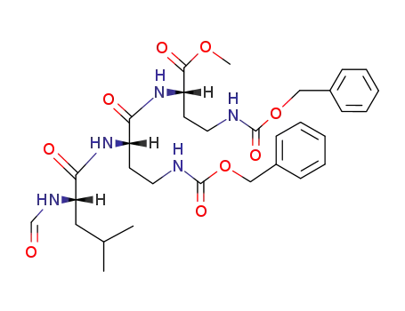 (<i>S</i>)-4-benzyloxycarbonylamino-2-{(<i>S</i>)-4-benzyloxycarbonylamino-2-[(<i>N</i>-formyl-L-leucyl)-amino]-butyrylamino}-butyric acid methyl ester