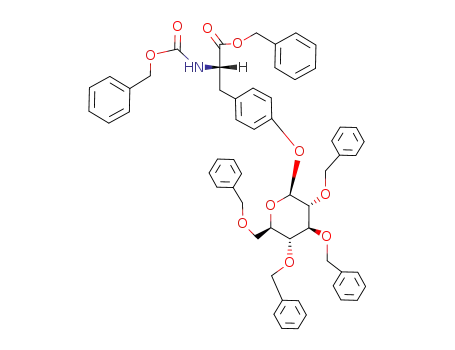 (S)-2-Benzyloxycarbonylamino-3-[4-((2S,3R,4S,5R,6R)-3,4,5-tris-benzyloxy-6-benzyloxymethyl-tetrahydro-pyran-2-yloxy)-phenyl]-propionic acid benzyl ester