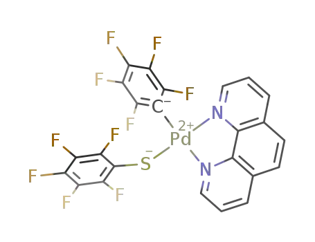 Pd(SC<sub>6</sub>F<sub>5</sub>)(C<sub>6</sub>F<sub>5</sub>)(C<sub>12</sub>H<sub>8</sub>N<sub>2</sub>)