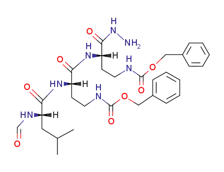 (<i>S</i>)-4-benzyloxycarbonylamino-2-{(<i>S</i>)-4-benzyloxycarbonylamino-2-[(<i>N</i>-formyl-L-leucyl)-amino]-butyrylamino}-butyric acid hydrazide
