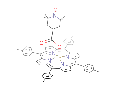Molecular Structure of 106946-95-6 (iron(III) 5,10,15,20-tetra-p-tolylporphyrin 2,2,6,6-tetramethyl-1-oxypiperidine-4-carboxylate)