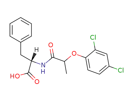 Molecular Structure of 7153-00-6 (<i>N</i>-[(Ξ)-2-(2,4-dichloro-phenoxy)-propionyl]-L-phenylalanine)