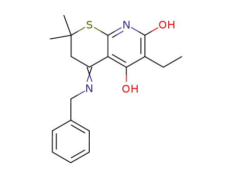 4-Benzylimino-2H-thiopyrano<2,3-b>pyridin-5,7-diol