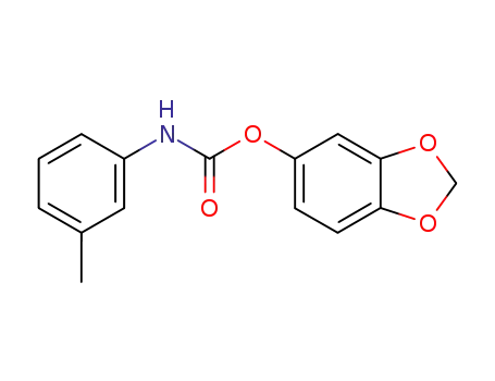 Molecular Structure of 6849-98-5 (5-<i>m</i>-tolylcarbamoyloxy-benzo[1,3]dioxole)