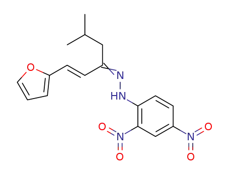 1<i>t</i>-[2]furyl-5-methyl-hex-1-en-3-one-(2,4-dinitro-phenylhydrazone)