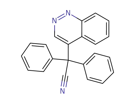 Molecular Structure of 102662-47-5 (cinnolin-4-yl-diphenyl-acetonitrile)