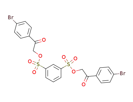 Molecular Structure of 110662-71-0 (benzene-1,3-disulfonic acid bis-(4-bromo-phenacyl ester))
