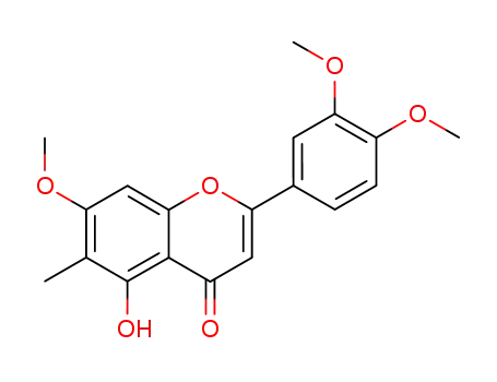 Molecular Structure of 23367-08-0 (2-(3,4-dimethoxy-phenyl)-5-hydroxy-7-methoxy-6-methyl-chromen-4-one)